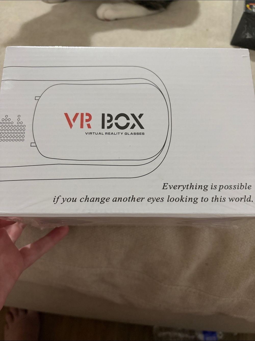 VR BOX Smartphone VR Headset — White Virtual Reality Glasses